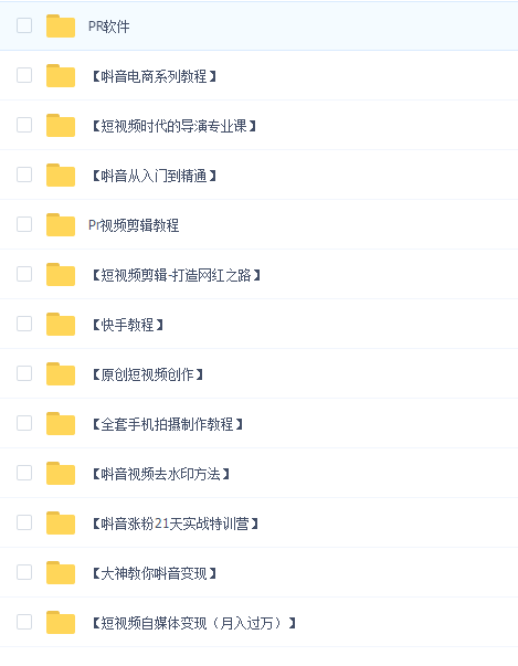 抖音快手短视频制作和运营变现教程